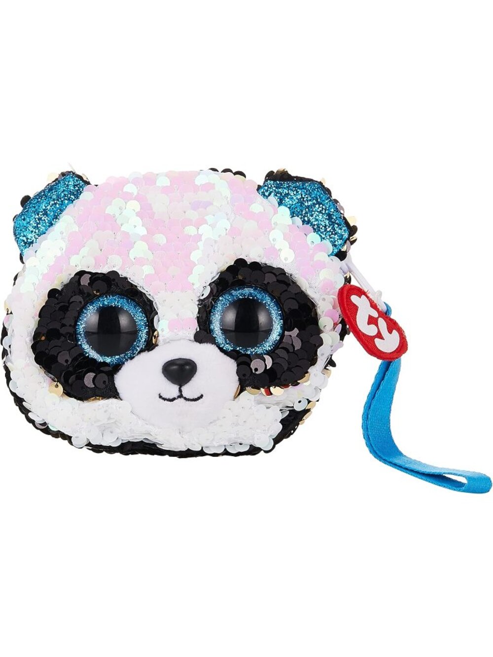 Ty Fashion Sequin Wristlet  Bamboo Panda Coin Punch New w/Tag (Birthday June 7)